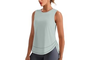 Jescakoo Workout Tank Tops for Women Sleeveless Athletic Running Shirt Loose Fit Gym Clothes S-2XL
