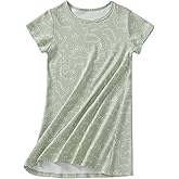 Xrknofio Cotton Nightgowns Girls Sleep Shirts Pajamas Short Sleeve Nightdress Toddler Nightie Dress