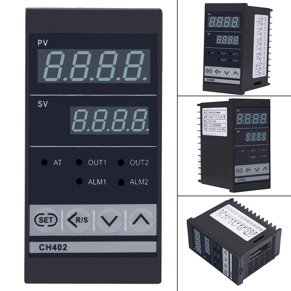 Temperature Switch, CH402 AC85-264V High Precision Smart PID Temperature Controller Thermostat Relay TC/RTD Input rf modulator Temperature Controller