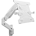 VIVO Height Adjustable Pneumatic Extended Arm Laptop Wall Mount, Full Motion Articulating Notebook Tray, Fits 10 to 15.6 inch Screen, White, MOUNT-V001GLW