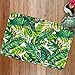 goodbath Banan Leaf Bath Mats, Tropical Palm Tree Leaves Non Slip Bath Rugs Absorbent Bathroom Rugs Kitchen Floor Mat Carpet, 20 x 31 Inch, Green White