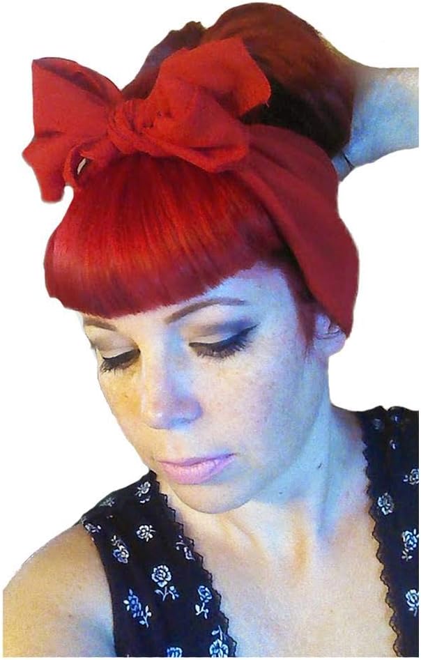 Spellbound Bows Red Chiffon Hair Scarf