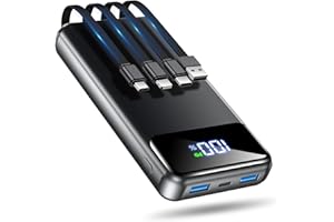 OHOVIV Portable Charger Power Bank 50000mAh Battery Pack, 22.5W Fast Charging PowerBank with Built in Cables,Travel Camping Essential USB-C Portable Phone Charger for iPhone Samsung Pixel Android iPad