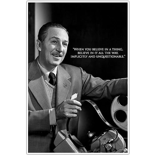 Amazon Com Believe Walt Disney Quote Wall Art Poster Handmade