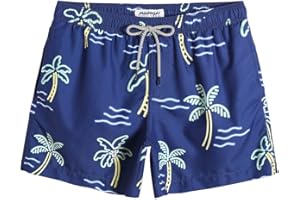 maamgic Mens Swim Trunks 5" Quick Dry Beach Shorts Bathing Suits with Mesh Lining Pockets