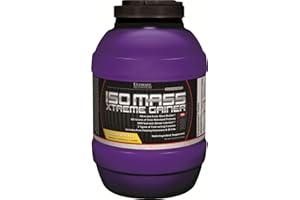 Ultimate Nutrition ISO Mass Xtreme Gainer, Isolate Protein Powder with Creatine - Weight Gain Serious Lean Muscle Mass with 60 Grams of Protein, Banana, 30 Servings