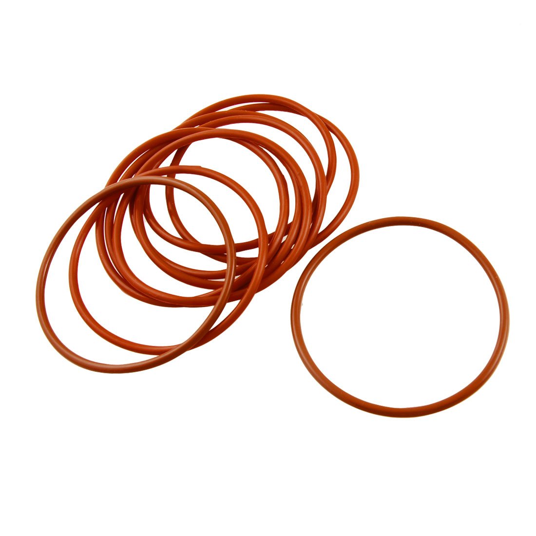 Sourcingmap 10 Pcs Flexible Silicone O Ring Seal Sealing Gasket 62mm x 68mm x 3mm