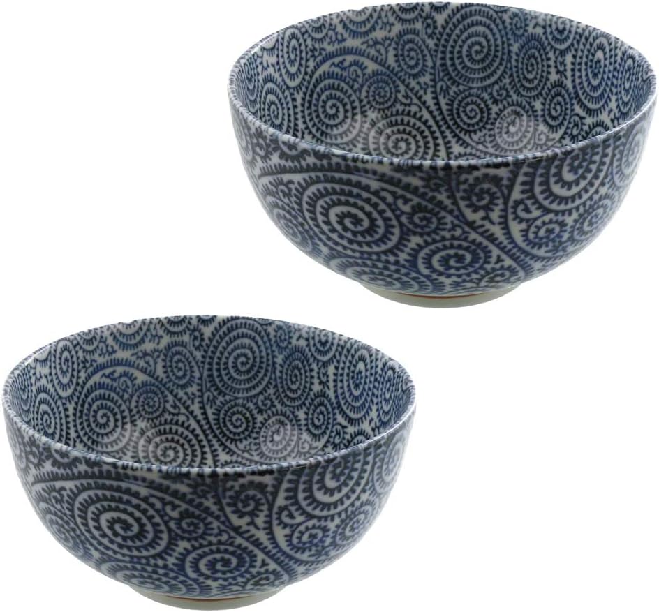 Blue Multi-Purpose Donburi Bowl Made in Japan Set of 2