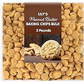Lilys Peanut Butter Baking Chips Bulk 2 Pounds - Gluten Free, Low Carb Baked Chips - Creamy &amp; Smooth, No Sugar Added, Made with Stevia - Perfect for Baking Cookies &amp; Desserts