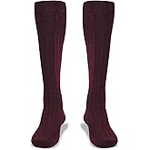 Scottish Highland Kilt Hose for Men, Ribbed Socks for USA Shoe Sizes, Wool Blend
