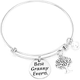 Kivosliviz Granny Bracelet Gifts for Women a Granny Present Ideas Best Granny ever Bangle Braclets Jewelry Granny Bracelet