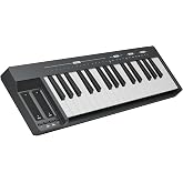 Donner KB-32M Portable MIDI Keyboard Controller &ndash; 32 Keys, with Magnetic Snap2Connect (S2C), OLED Display, USB/MIDI &amp; DAW Software