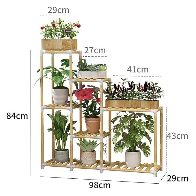 HBY Escalera De Madera for Flores Estantería for Plantas La Multi ...