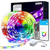 LED Strip Lights 200 FT,App Controlled Bluetooth Led Light Strip Sync with Music, Color Changing Led Lights for Bedroom