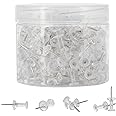 220-Pack Push Pins for Bulletin Board, Thumb Tacks with Clear Plastic Tip and Steel Tip, Portable and Durable Wall Tacks Suitable for Cork Board, Office and Daily Life