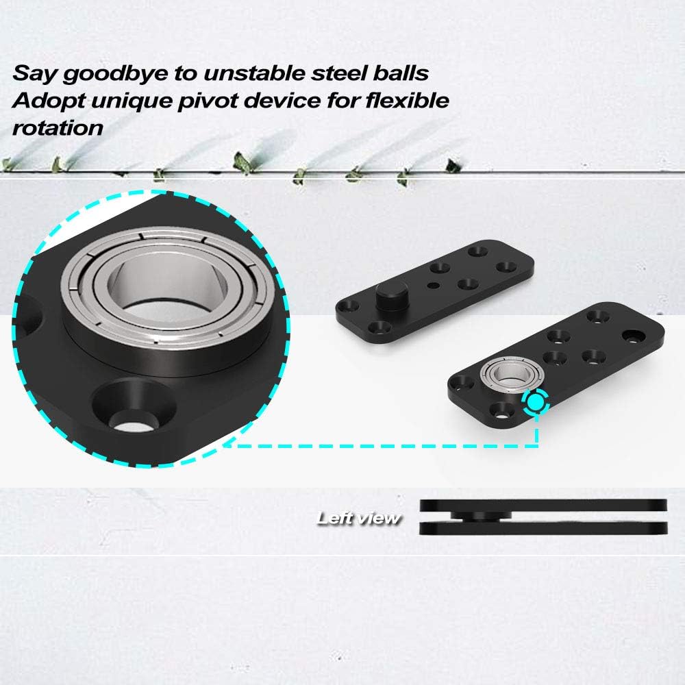 FRMSAET Heavy Duty Stainless Steel Hidden Door Pivot Hinge System Furniture Hardware 360 Degree Rotation Wooden Invisible Door Hinges Set Up Down Shaft - Image 4