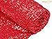 ShiDianYi 3 Feet 1 Yards-Red-Sequin Fabric, by The Yard, Sequin Fabric, Tablecloth, Linen, for Xmas Decor (1Yard 1PC Red)
