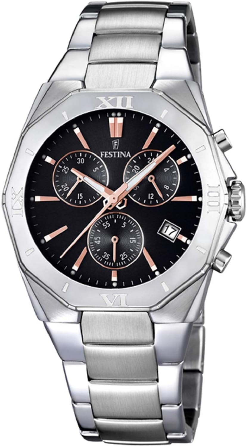 Precio Festina Reloj Caballero - Plateado y Azul - Correa de Acero - Ref. F16757/7