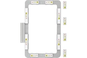 Sew Tech Magnetic Embroidery Hoop for Brother Innovis NQ1700E NQ1600E NQ3600D NV880E Dream Machine 2 XV8550D VE2200 Luminaire XP2 XP3 VM5200 Stellaire XE1 XJ1 Machine, 6"x10" Mighty Snap Magnet Frame