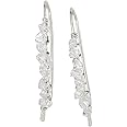 Herkimer Diamond Ear Climbers in Solid Sterling Silver; Handmade by Lotus Stone Jewelry (sterling-silver)
