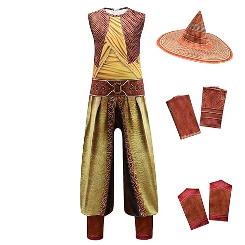 Dressy Daisy Toddler Girls Dragon Adventure Costume Warrior Outfits Halloween Fancy Party Dress Up Set B (Jumpsuit with Hat) Size 4T 294