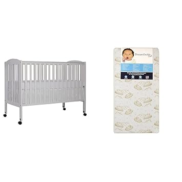 dream on me full size 2 in 1 folding stationary side crib