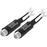 Bingfu 75 ohm F-Type to 300 ohm Twin-Lead UHF/VHF/FM Balun Antenna Matching Transformer Converter Coaxial Adapter Connector 2