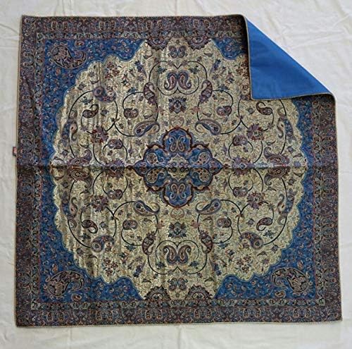 Radin Rugs. Persian Handwoven 5PCS Termeh Textile Paisley Rug Design Tablecloth Set, Square Tablecloth+RunnerPlacemats+