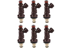 JDMON Compatible with Fuel injectors Toyota 4Runner Tacoma Tundra 3.4L V6 1999-2004 Replace 2320962040 2172933 2 Hole Pack of 6