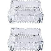 2PCS 4 inch Ashtray,Square Tabletop Glass Ashtray Smoke Collectible Deco | Thick Glass Ashtray for Cigarettes,Super Classy and Stylish