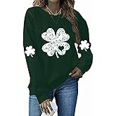 Dahuiya Irish Lucky St Patricks Day Sweatshirts Womens Vintage Leprechaun Graphic Tees