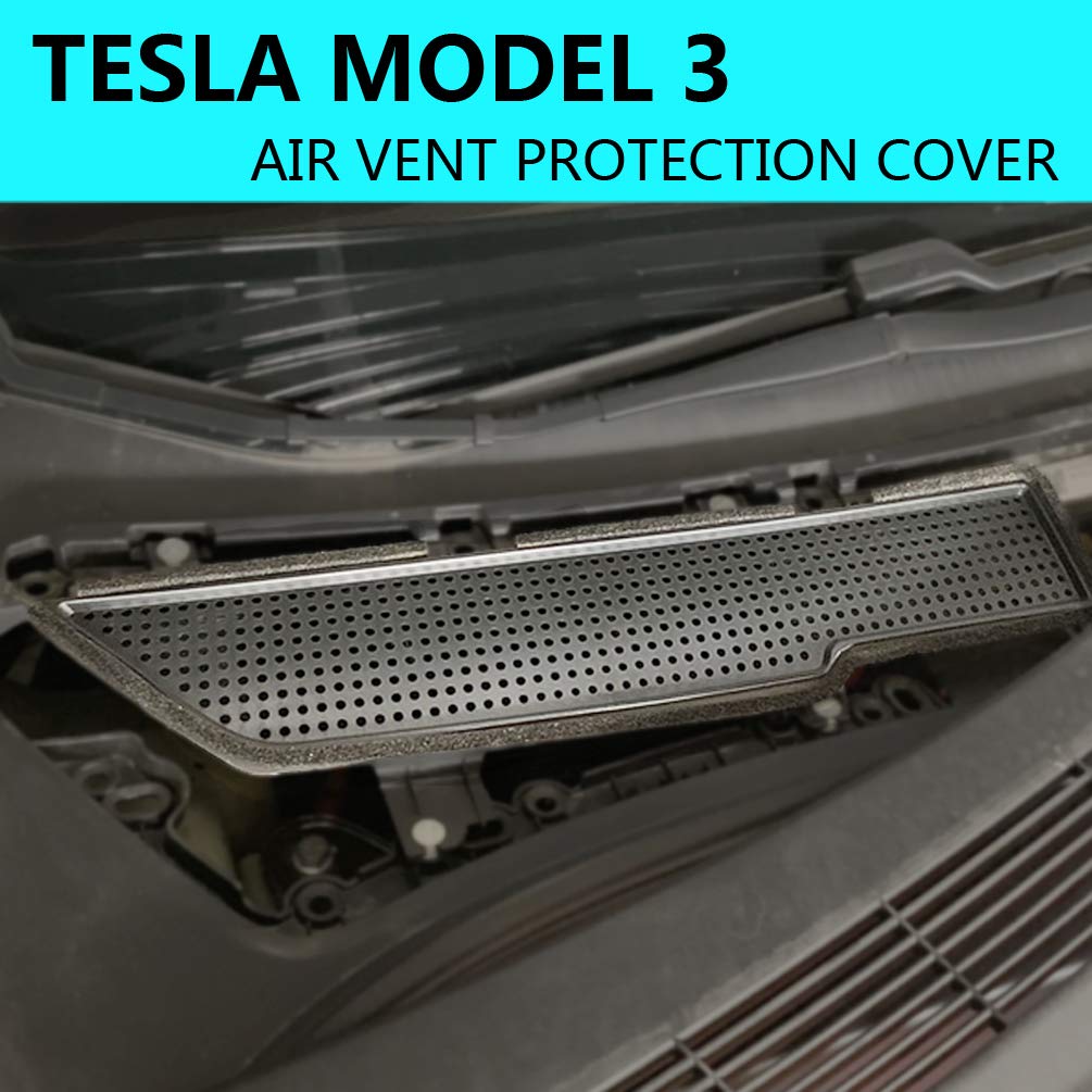 ROOCS Model 3 Air Flow Vent Protection Cover, ABS Plastic Air Vent Intake Air Conditioning Air Intake Grille Inlet Cover for 2017-2019 Tesla Model 3