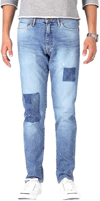 Amazon Japan Blue Jeans ジャパンブルージーンズ 日本製 ジャパンブルー メンズ リペア スリム ストレッチ デニム Calif Hunting Ton 12oz イージーデニム ダメージ ジーンズ Jb2301 32インチ Ht ジーンズ 通販