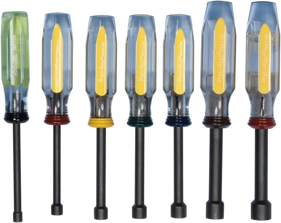 Pratt-Read 8246B SAE Solid Nut Driver Set, 7-Piece