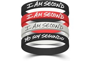 I Am Second 4-Pack Regular/Adult Multi-Color Wristband Bundle