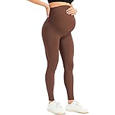 BONVIGOR Women's Maternity Leggings Over The Belly Bump Workout Full Length Leggings Running Active Yoga Pants