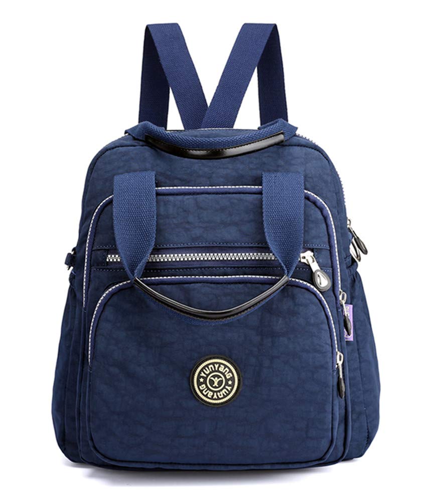 Nylon Multi-Pocket Crossbody Purse Bags for Women Travel Shoulder Bag casual Mummy bag (Navy)