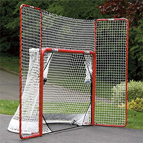 EZ Goal 2 in. Folding Steel Hockey Goal with Backstop - Shooter Tutor & Targets - On Goal Net) (Renewed)
