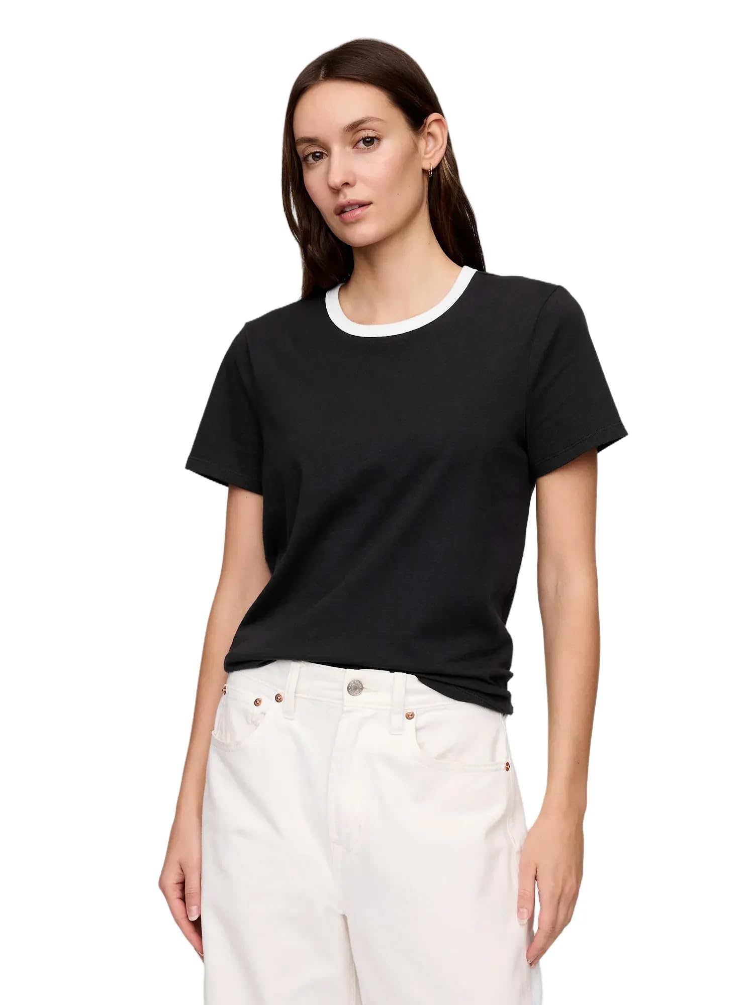 GAP Womens Favorite Crewneck Tee T-Shirt Moonless Night XL
