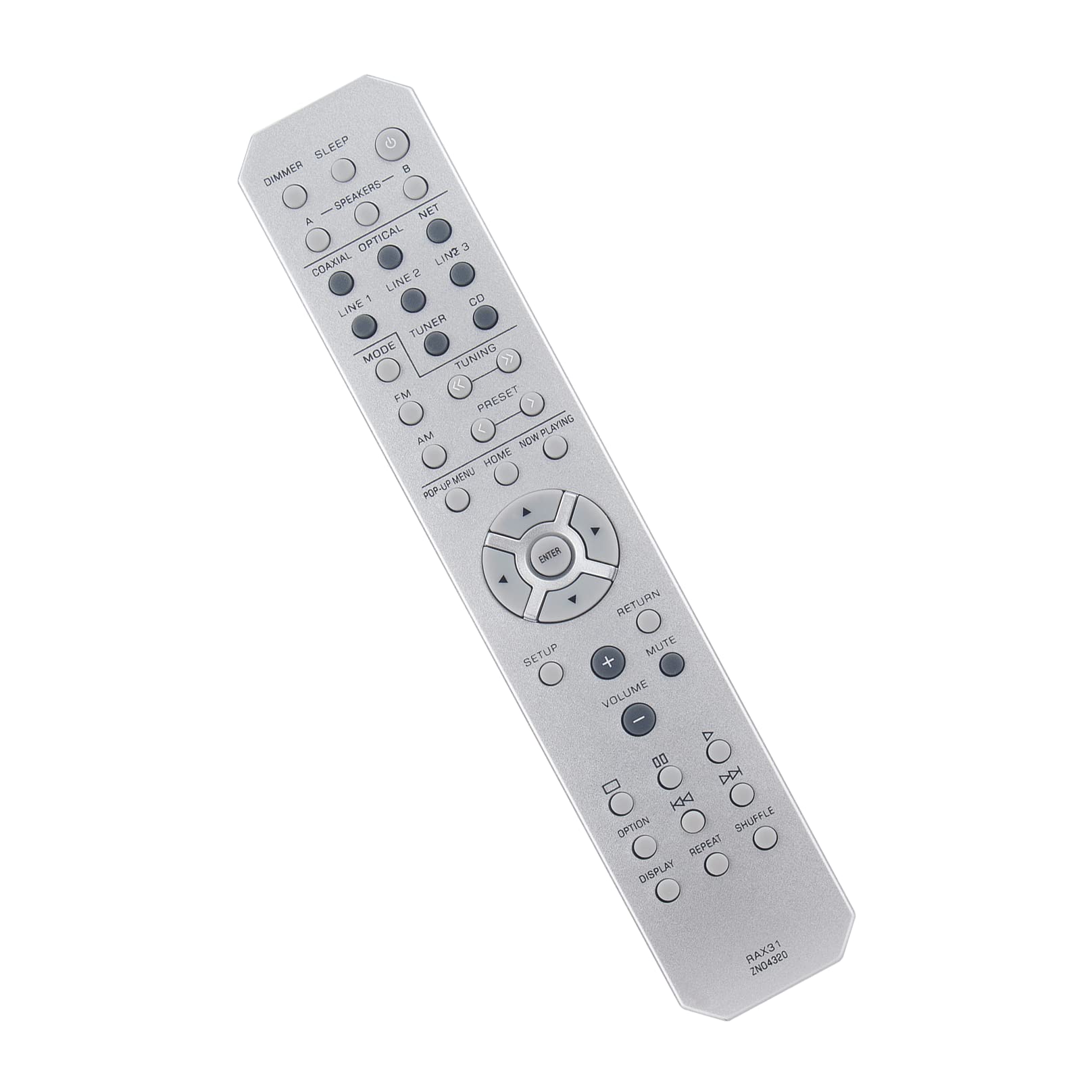 RAX31-ZN04320 Replacement Remote Control- VINABTY - compatible with Yamaha HI-FI Audio Receiver RAX31-ZN04320 Remote Control RAX31ZN04320 RAX31 ZN04320 R-N301 RN301 RN-301