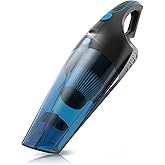SEALON GV02 Handheld Rechargeable Car Vacuum Cleaner, 10KPa Vacuum Cleaner and Air Duster, High Power Hand Held Vacuum with LED Light and Multi-Nozzles for Car, Home, Office, Pet (Blue 1 Pack)