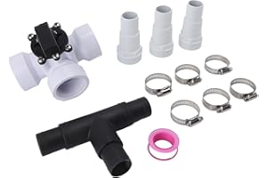 Haofy 3 Way Diverter Valve PVC G1 Threaded Easy Control, Adjustable Stop Feature for Pools Spas