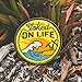 Asilda Store Stoked on Life Patch || Iron on or Sew On Embroidered Patch Badge | Travel + Nature + Outdoors + Adventure | Vintage Vibe | Great on Backpacks and Clothing