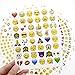 Zicome Small Cute Emoji Face Stickers, 25 Sheets, Set of 1200 Stickers