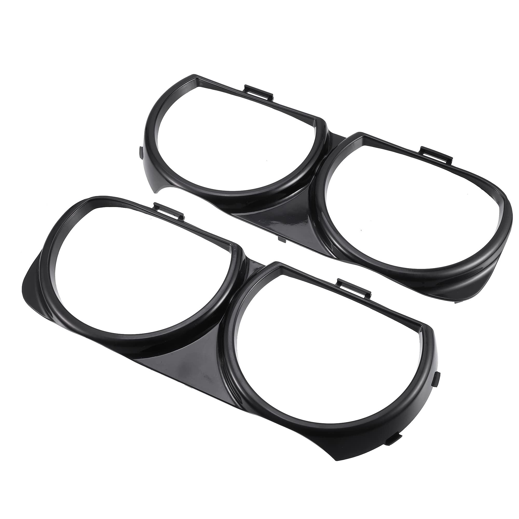 Photo 1 of X AUTOHAUX 1 Pair Front Headlight Lamp Bezel Trim LH RH Car Headlight Bezel 68259053AB 68259053AA for Dodge Challenger 2015-2023