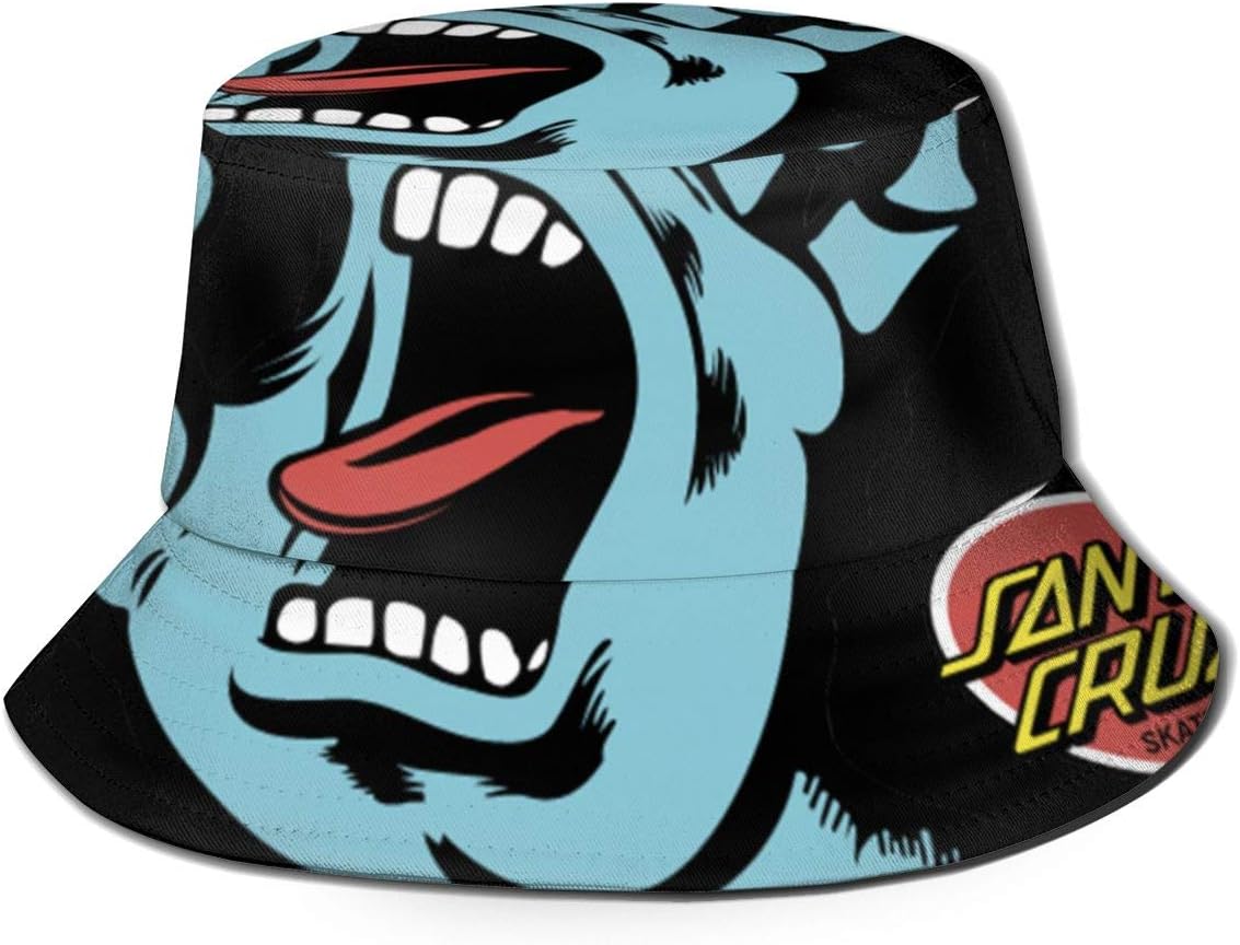Jancastemi Santa Cruz Fisherman Beanie Black Slim Fitted One Size Fisherman's Hat for Men & Women