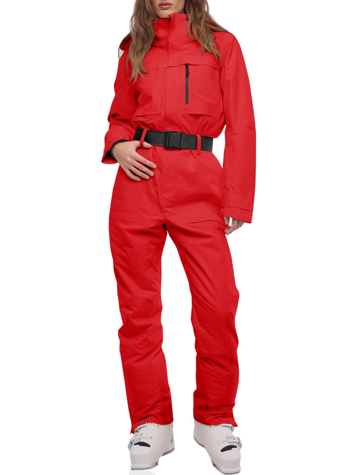 Photo 1 of (small) Yousify Womens Ski Suit One Piece Snow Suit Winter Waterproof Outdoor Sports Snowsuit Jumpsuit Snowboard Jacket