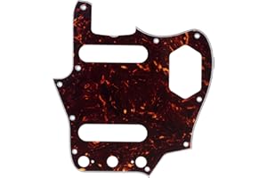 Musiclily Pro 10-Hole 65 60s Vintage Style Guitar Pickguard for Fender American Jaguar, 4Ply Tortoise Shell
