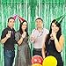 4 Pack Foil Curtains Metallic Fringe Curtains Shimmer Curtain for Birthday Wedding Disco Party Decorations(Green)