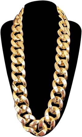 Fake Gold Necklace Costume Accessory 